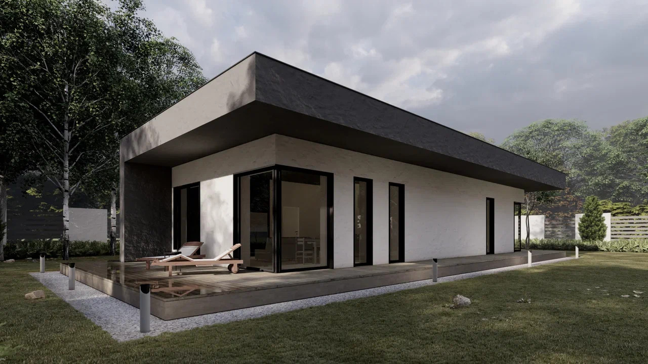 Дом с круговой террасой | 158 м²