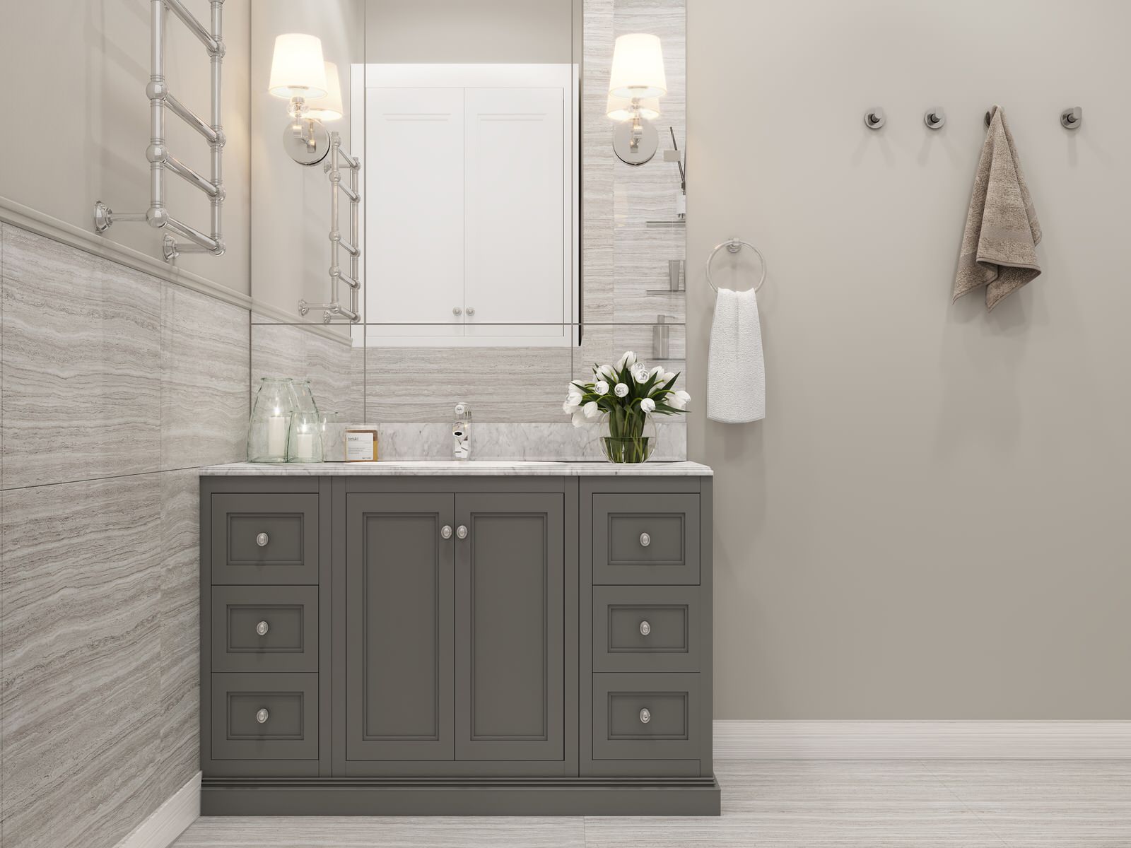 Двухуровневая квартира для пары со взрослым сыном