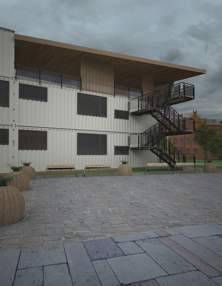 Дом из морских контейнеров