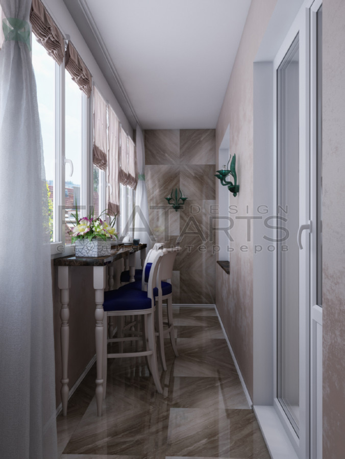 Проект 2х комнатной квартиры в  стиле арт-нуво