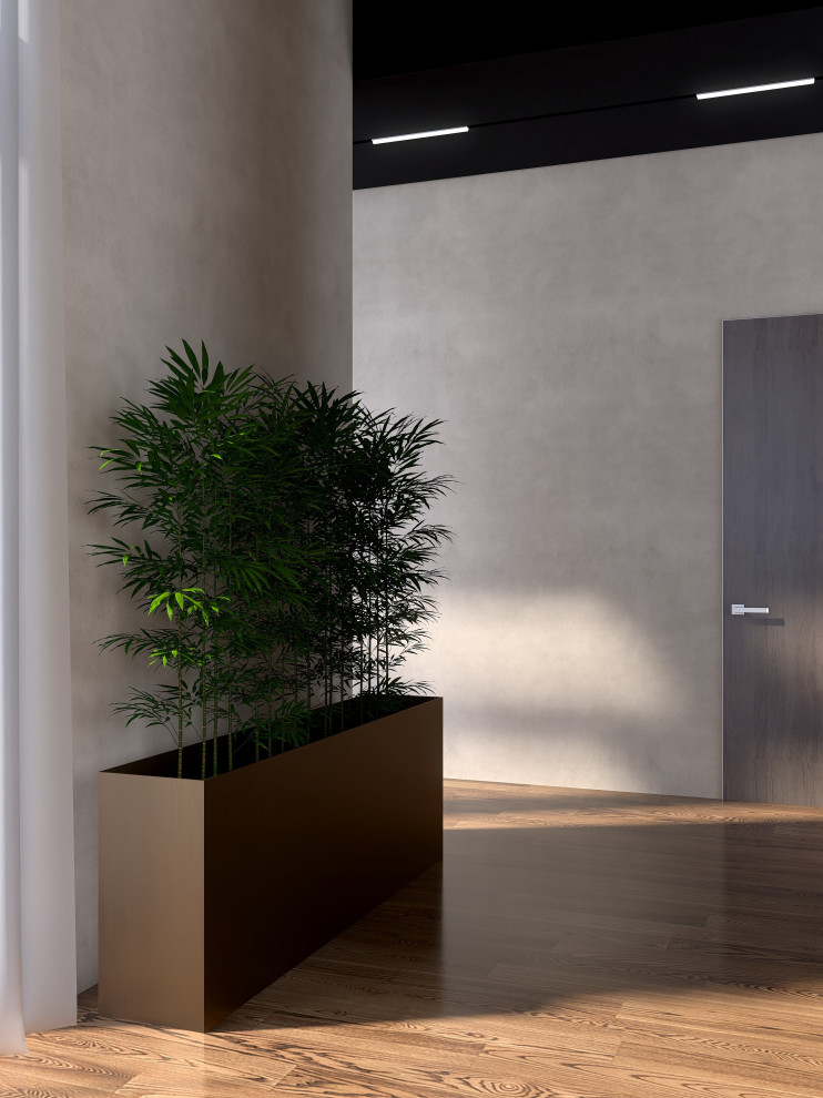 Кухня-гостиная в доме в лесу