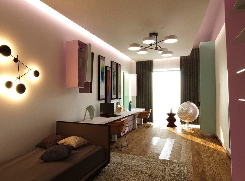 Интерьер “Зимний лес” виллы “Заснеженная крона”