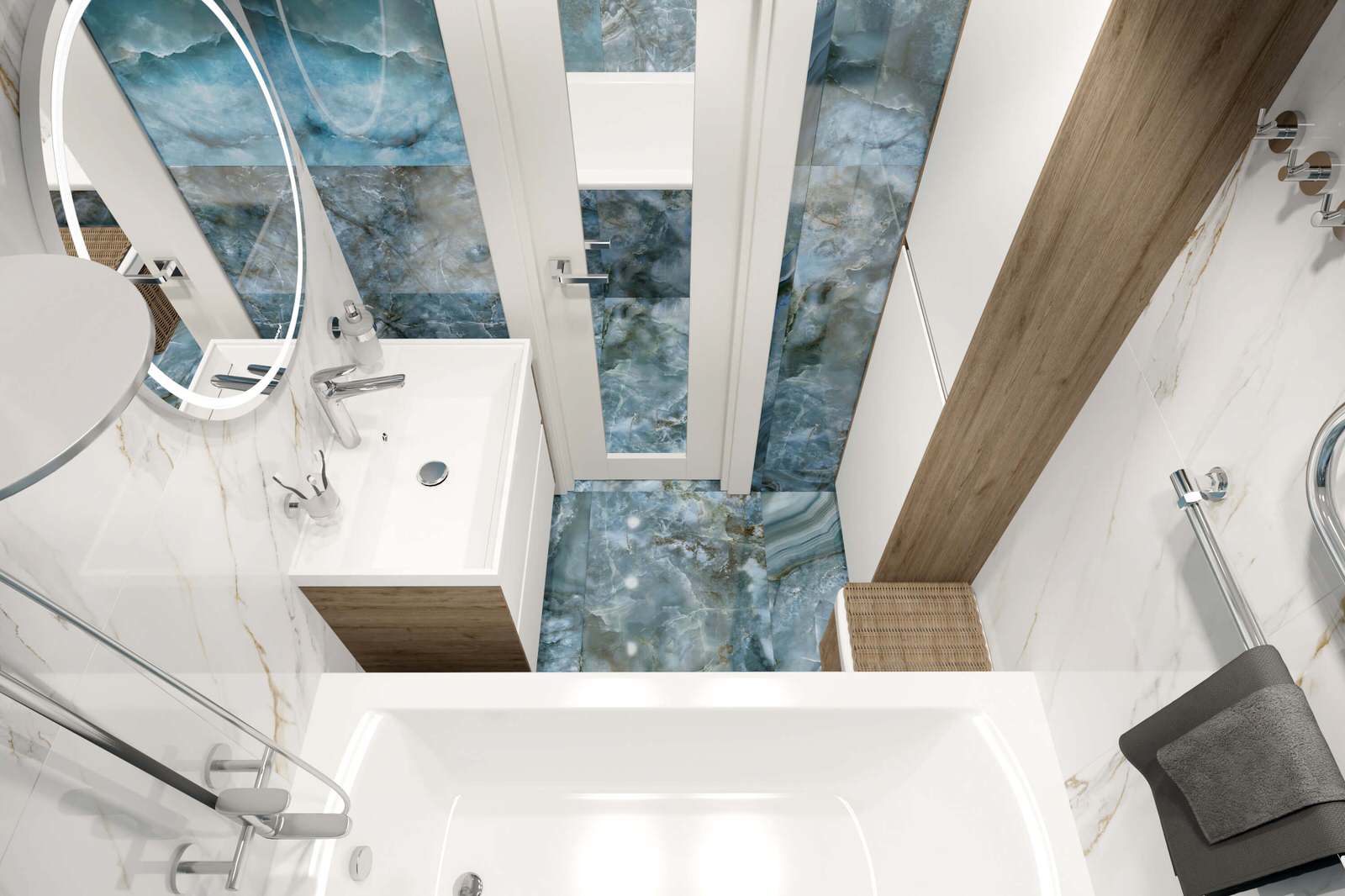 Трехкомнатная квартира 78 м2 в современном стиле, в доме серии П-44