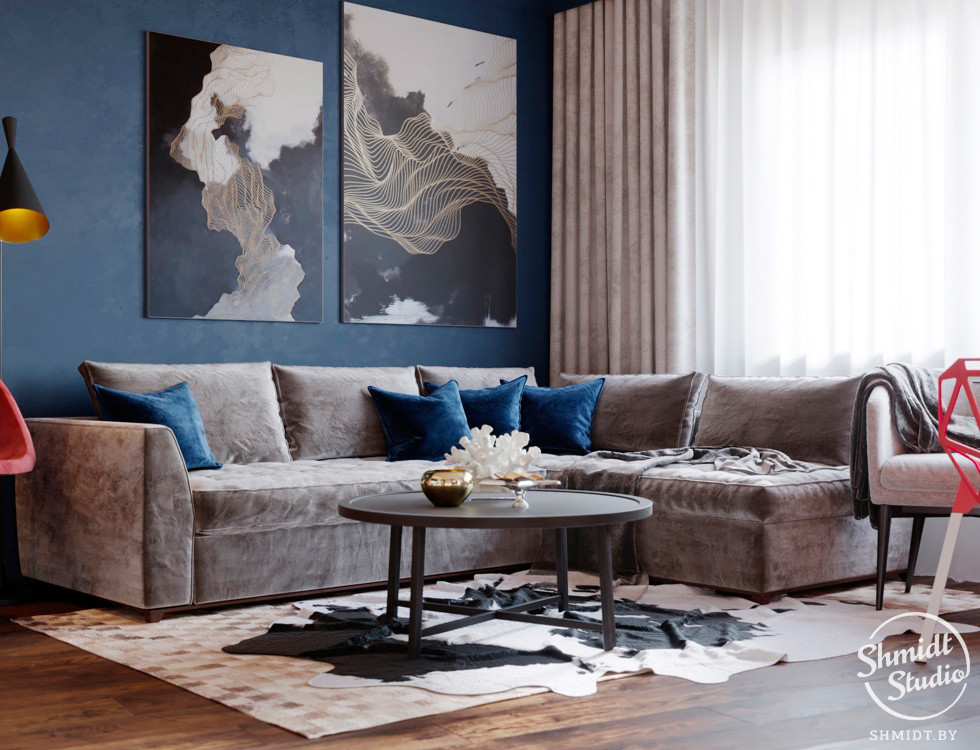 Проект "DEEP BLUE FUSION", Минск, 90м.кв