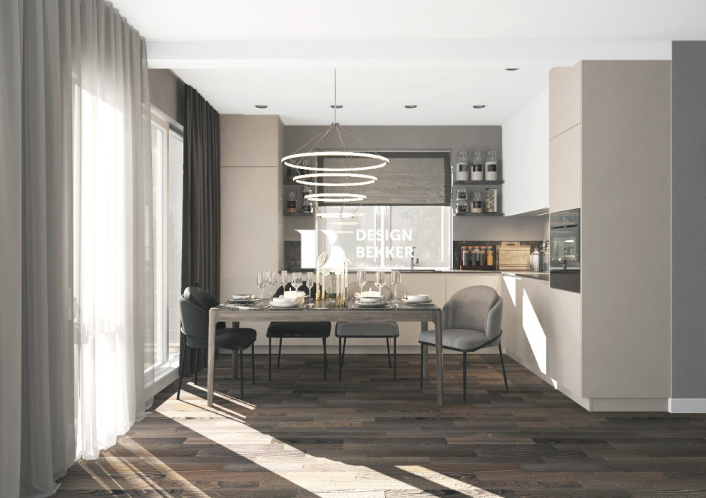 Обложка проекта: Кухня гостиная в доме КП Андреевка