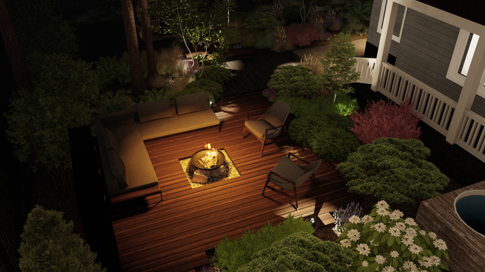 Костровая зона ночью