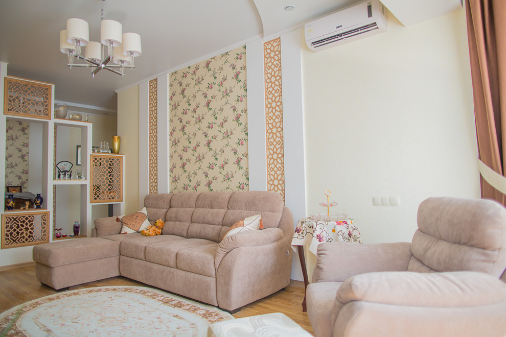 Гостиная в новостройке на Набережной Леонова