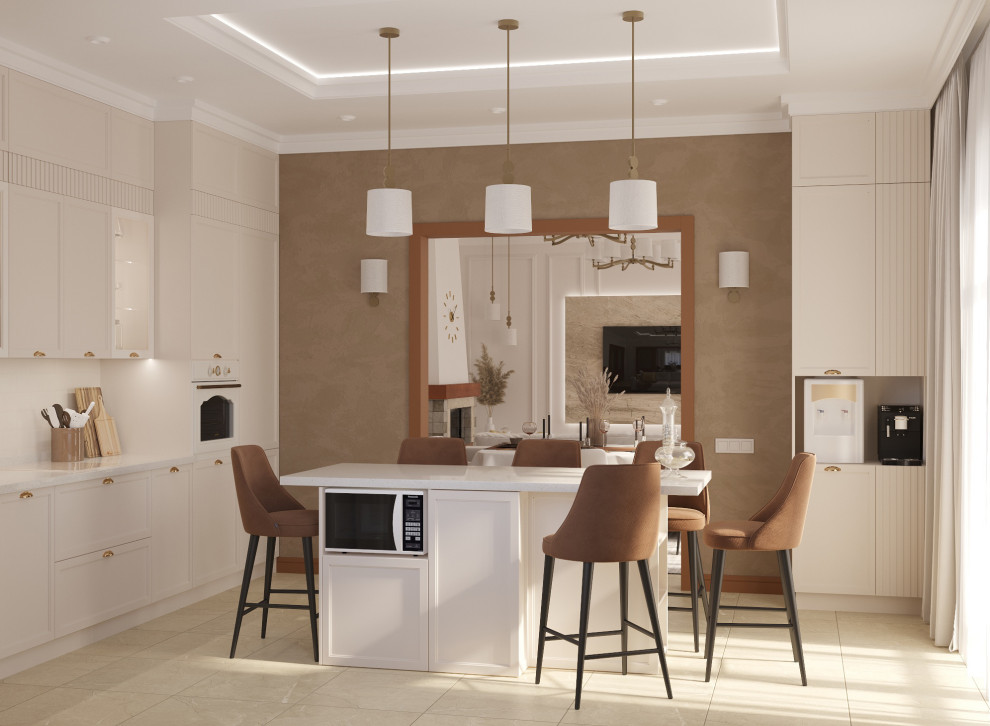 Интерьер гостиной загородного дома