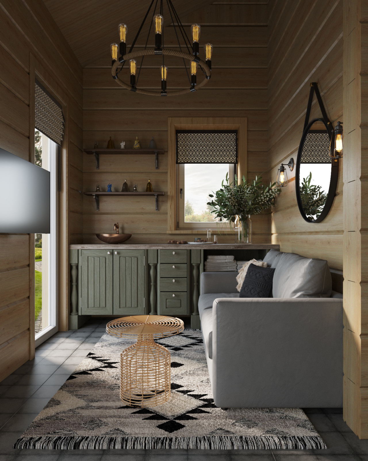 Загородный дом из клееного бруса.