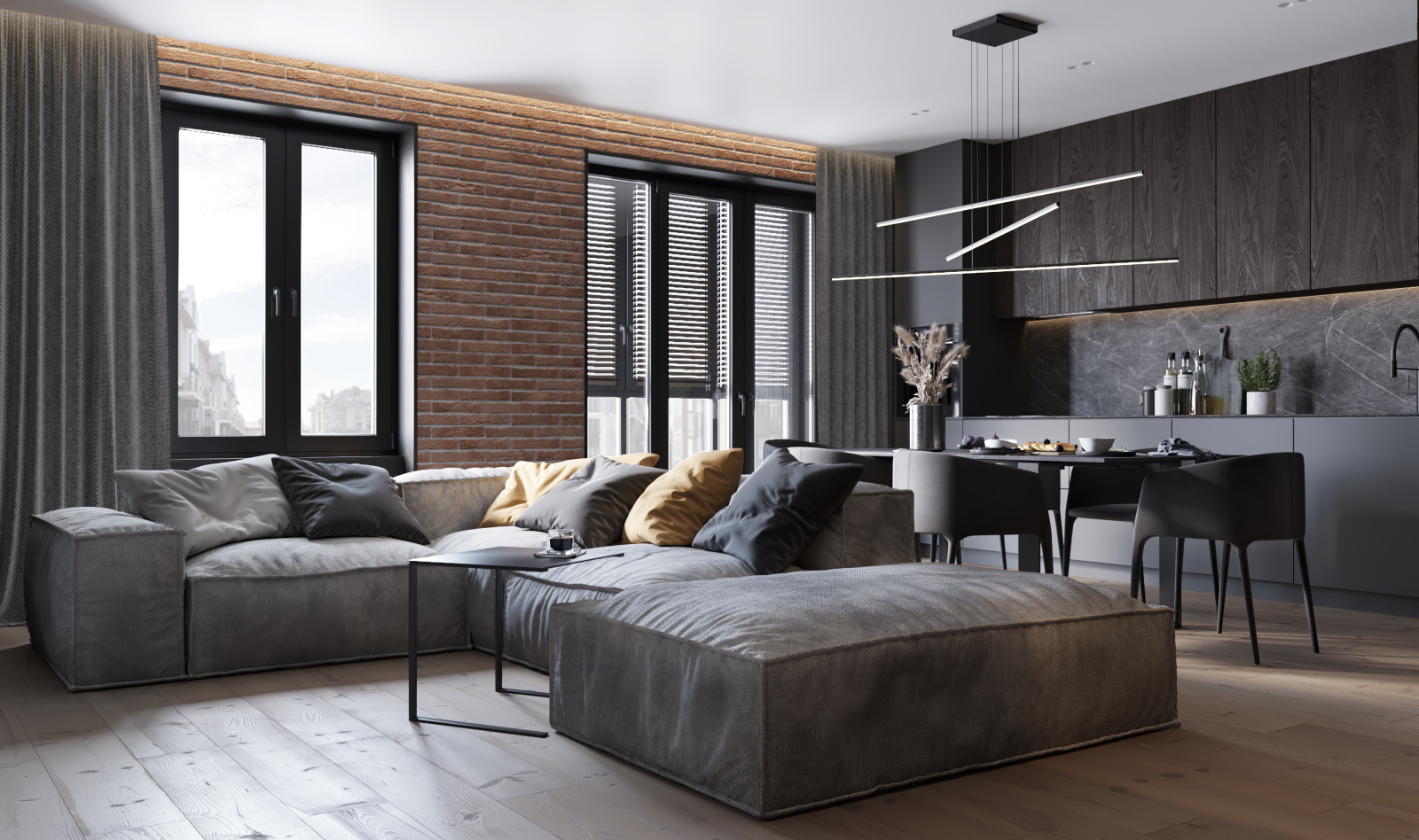 KOROLEVSKII BULVAR   |   Кухня-гостиная