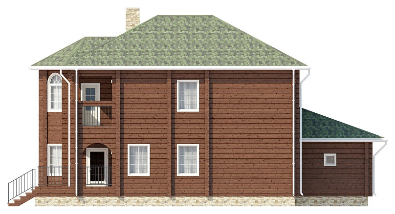 Дом с зимним садом | Клееный брус | Пегас 243