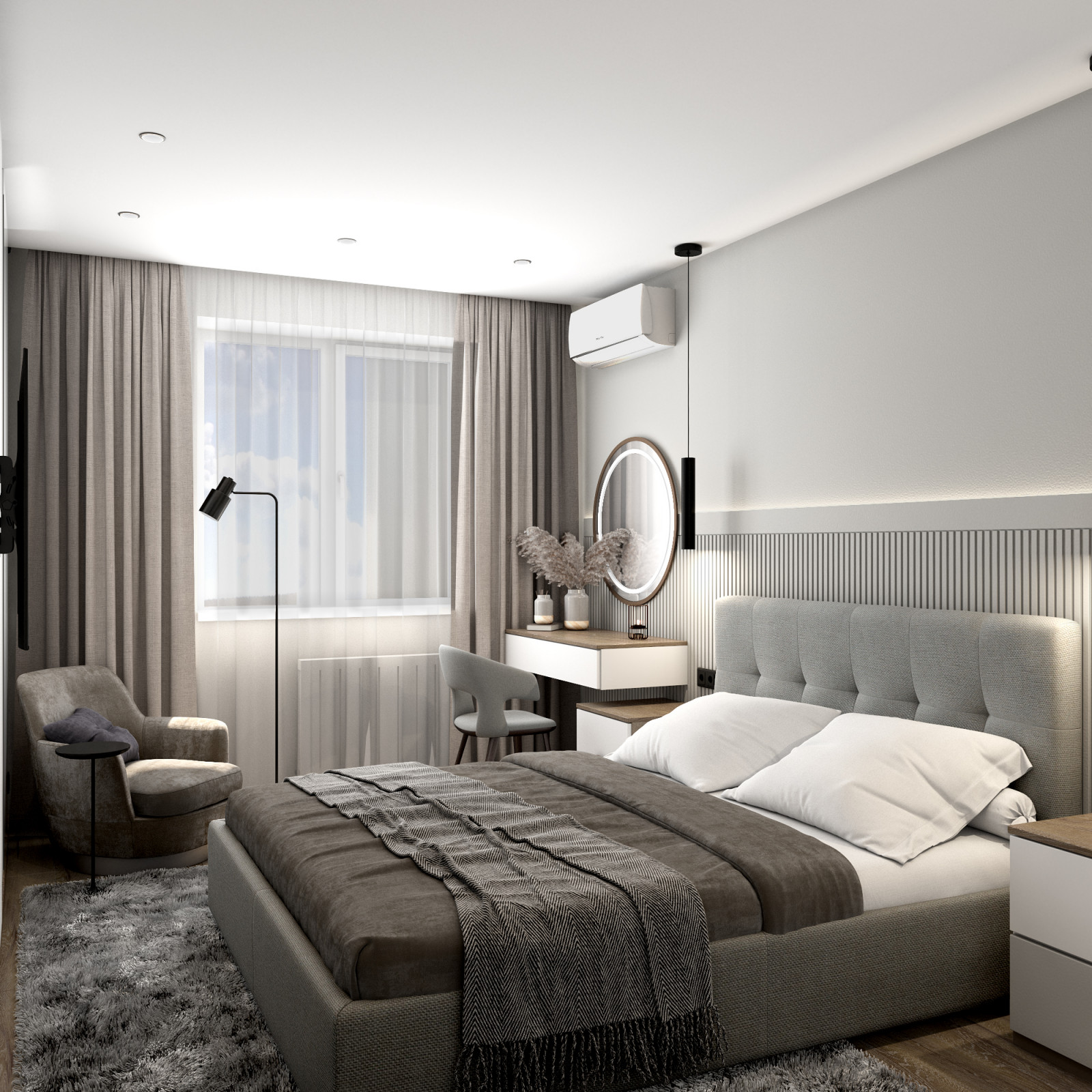 Трехкомнатная квартира с видом на лес