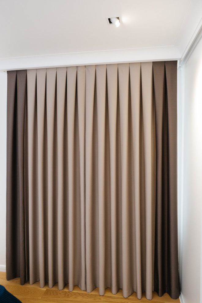 Мужская спальная, шторы блекаут  (ЖК Венский лес г. Уфа)