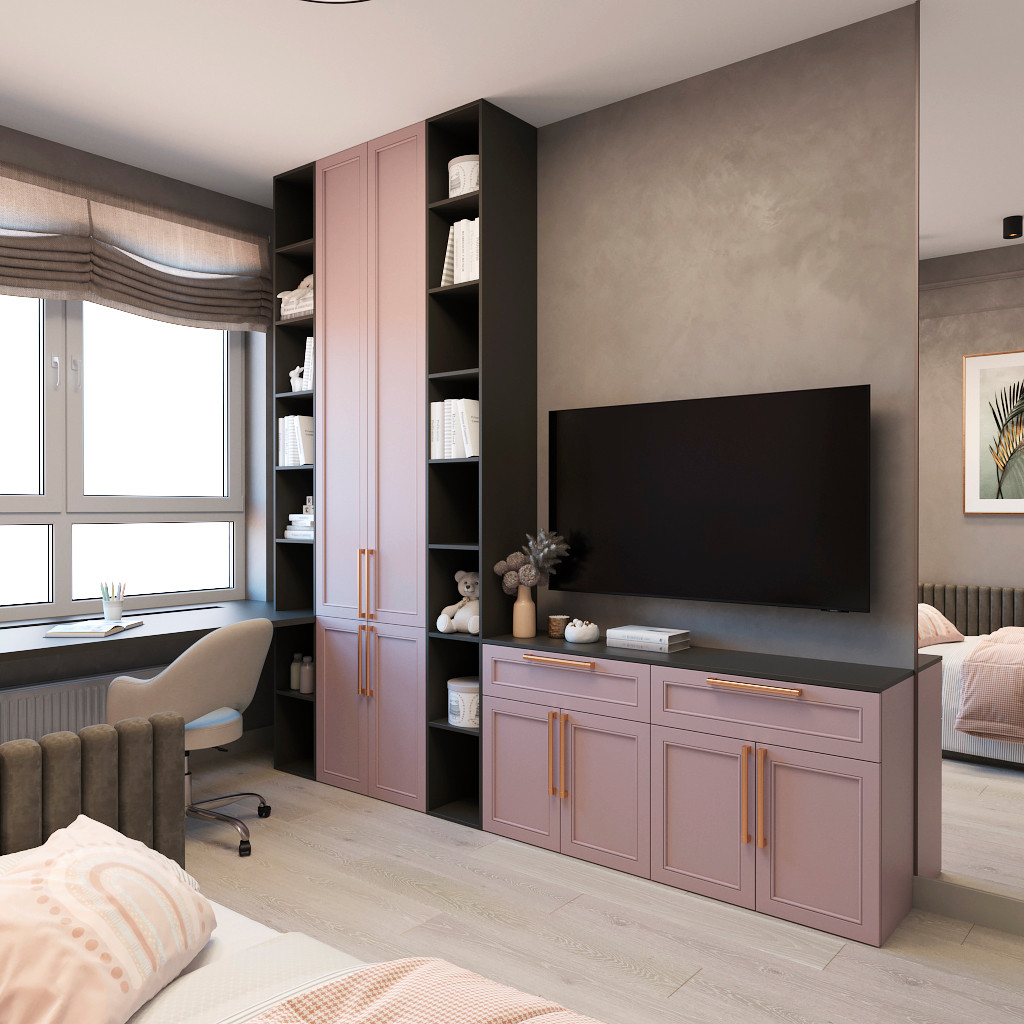 Проект детской комнаты для девочки