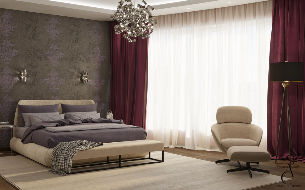 СПАЛЬНАЯ В ЧАСТНОМ ДОМЕ КОТТЕДЖНОГО ПОСЕЛКА НОВАЯ РАССОХА