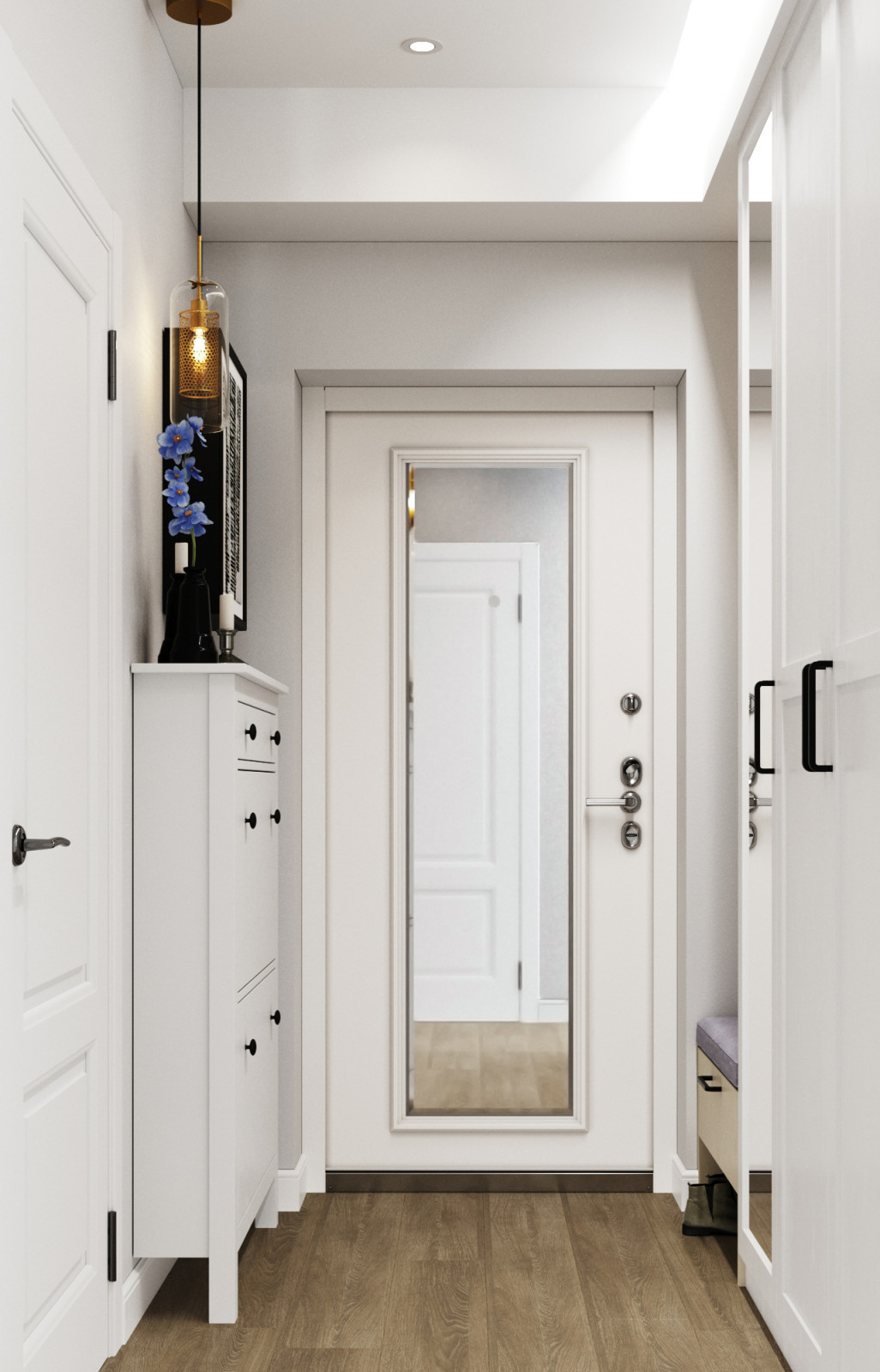 Дизайн-проект для молодой девушки 45,кв.м