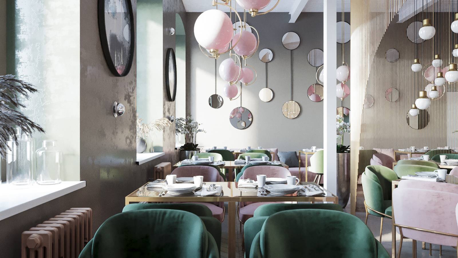 Restaurant_011_визуализация интерьера для ресторана "Джульетта" в г. Спб
