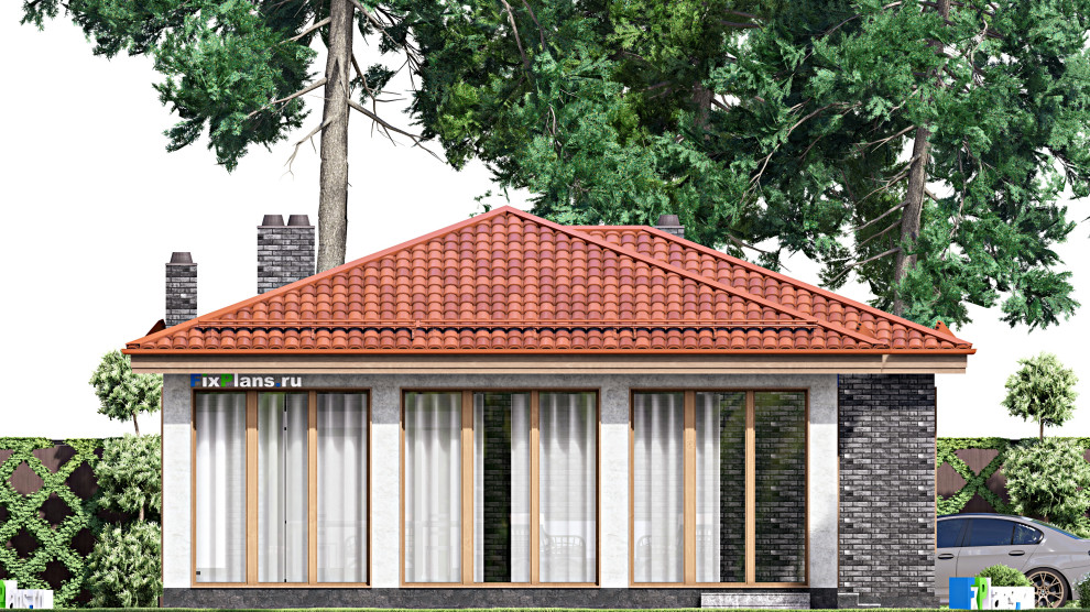 Проект одноэтажного дома 16х11м S124м2 F-15461