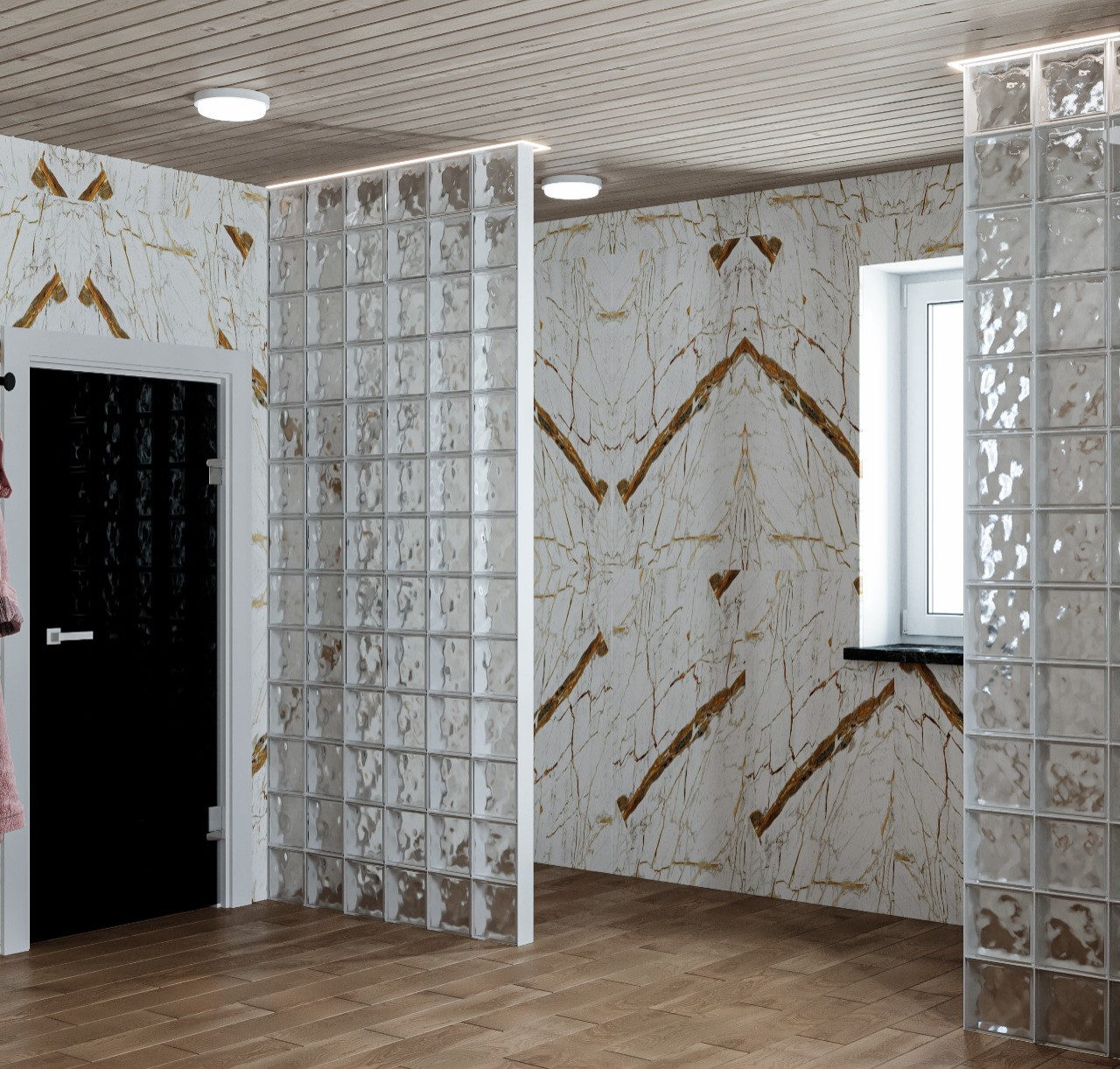 Дизайн интерьера бани 80 м²