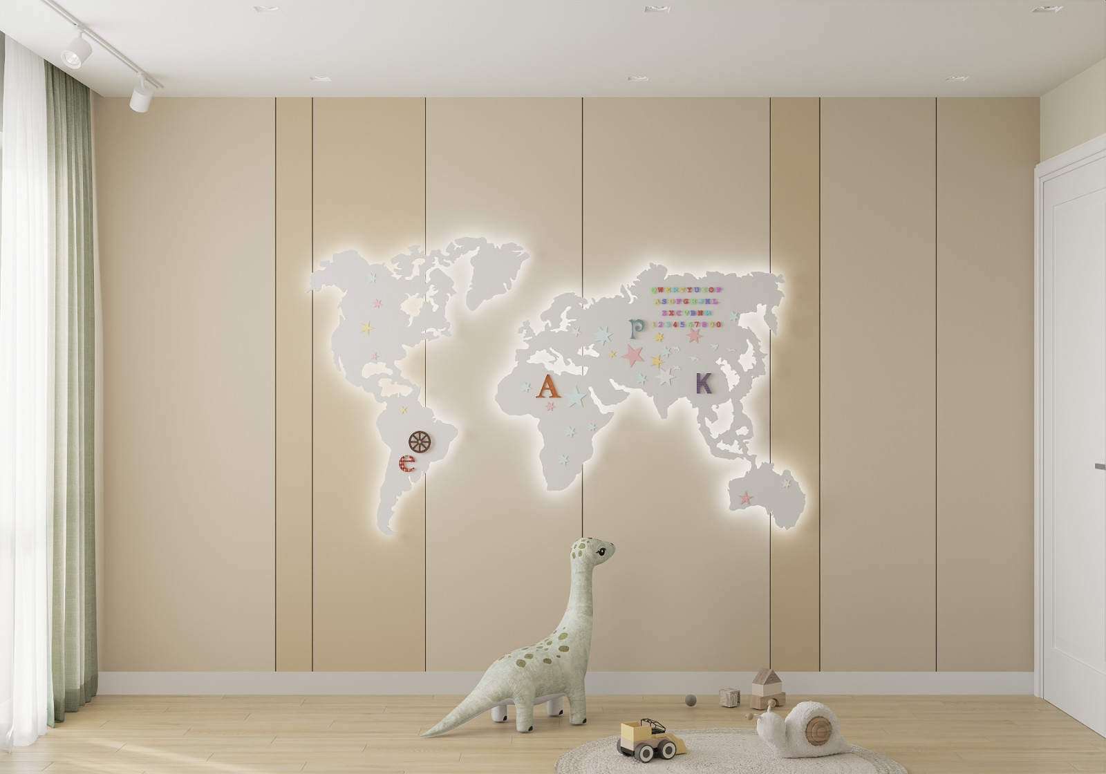 Современный таунхаус в теплой бежевой гамме