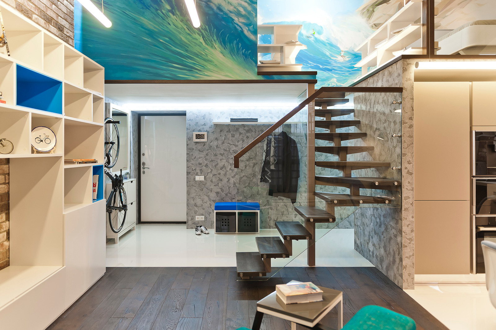 Мансардная квартира в кофейных тонах