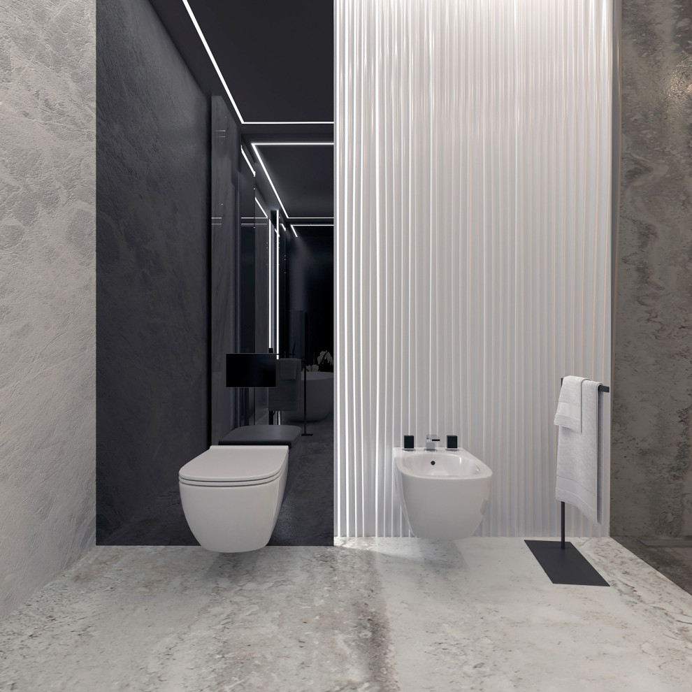 Визуализации интерьера большого дома в современном стиле