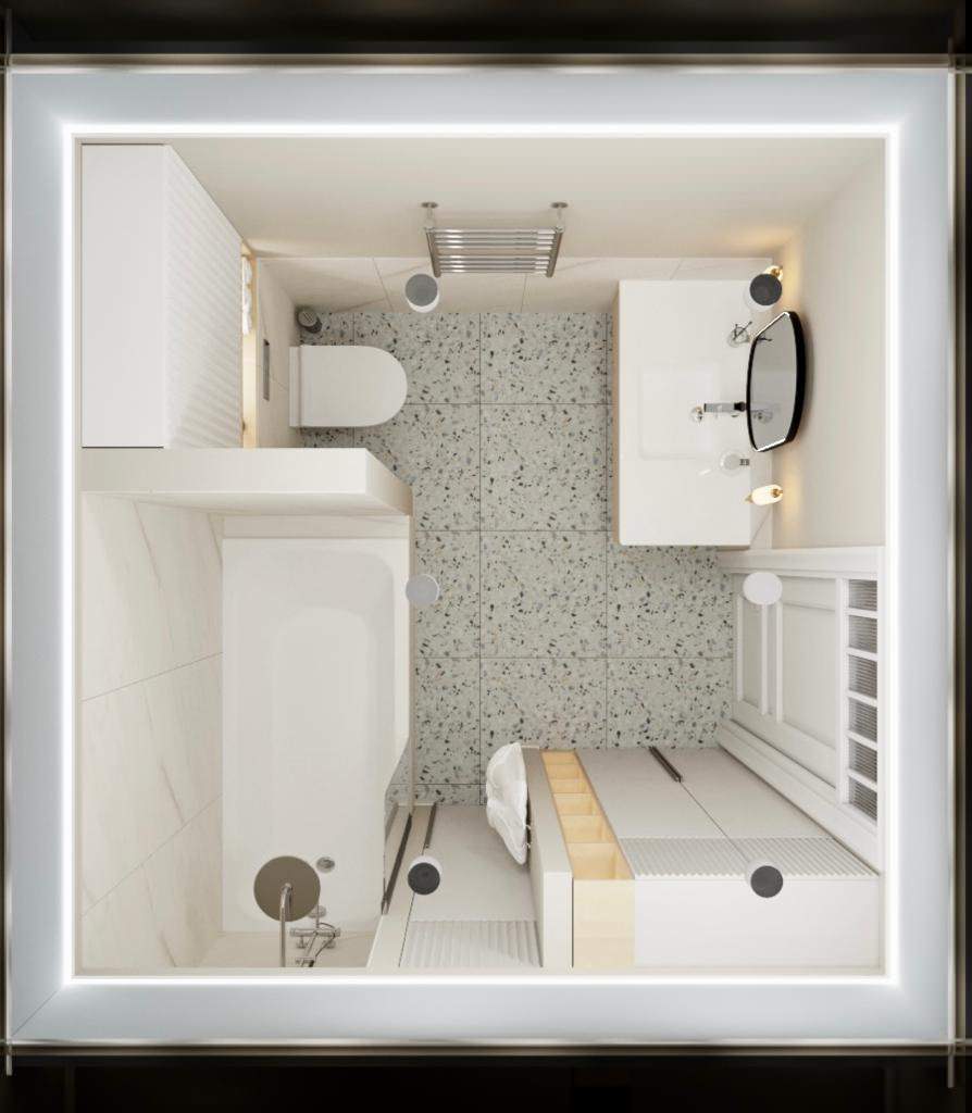 Обложка проекта: Общая Ванная комната в квартире гостеприимных людей, проживающих в городе Сухуми