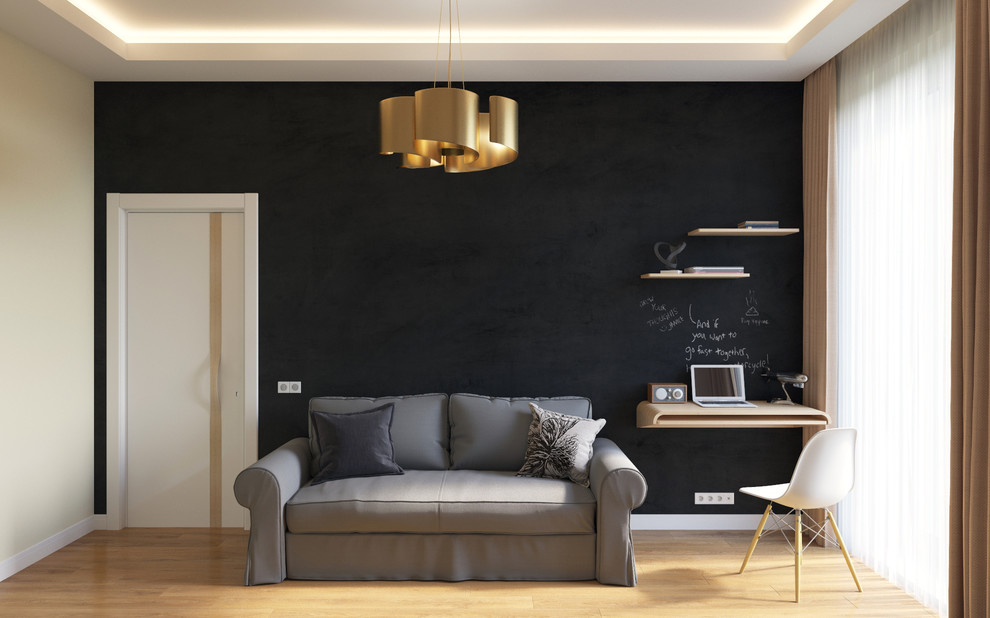 Дизайн таунхауса в КП "Академия Парк" Кабинет расположен на 2-ом этаже, он ка