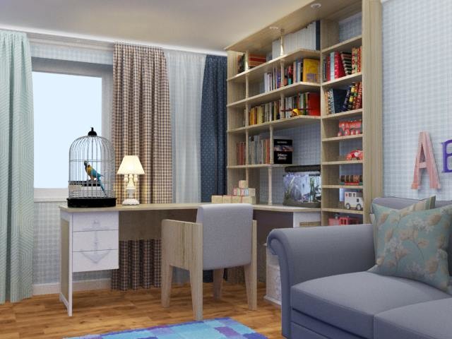 Детская со шведскими обоями