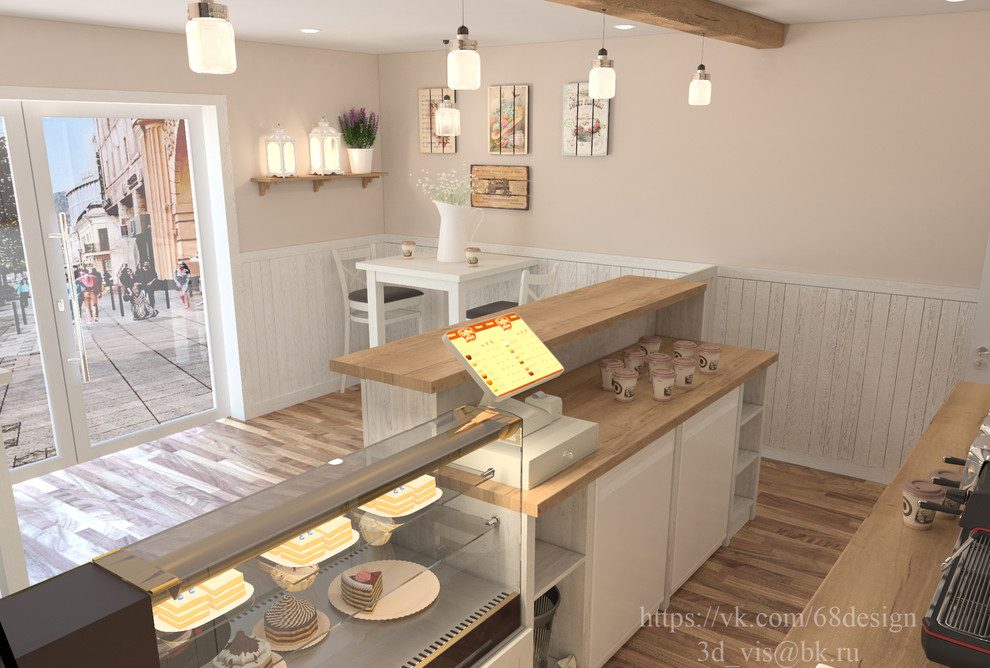 Дизайн кофейни площадью 20 м2