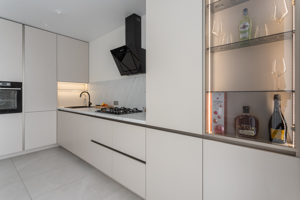 Современная кухня в цвете кашемир