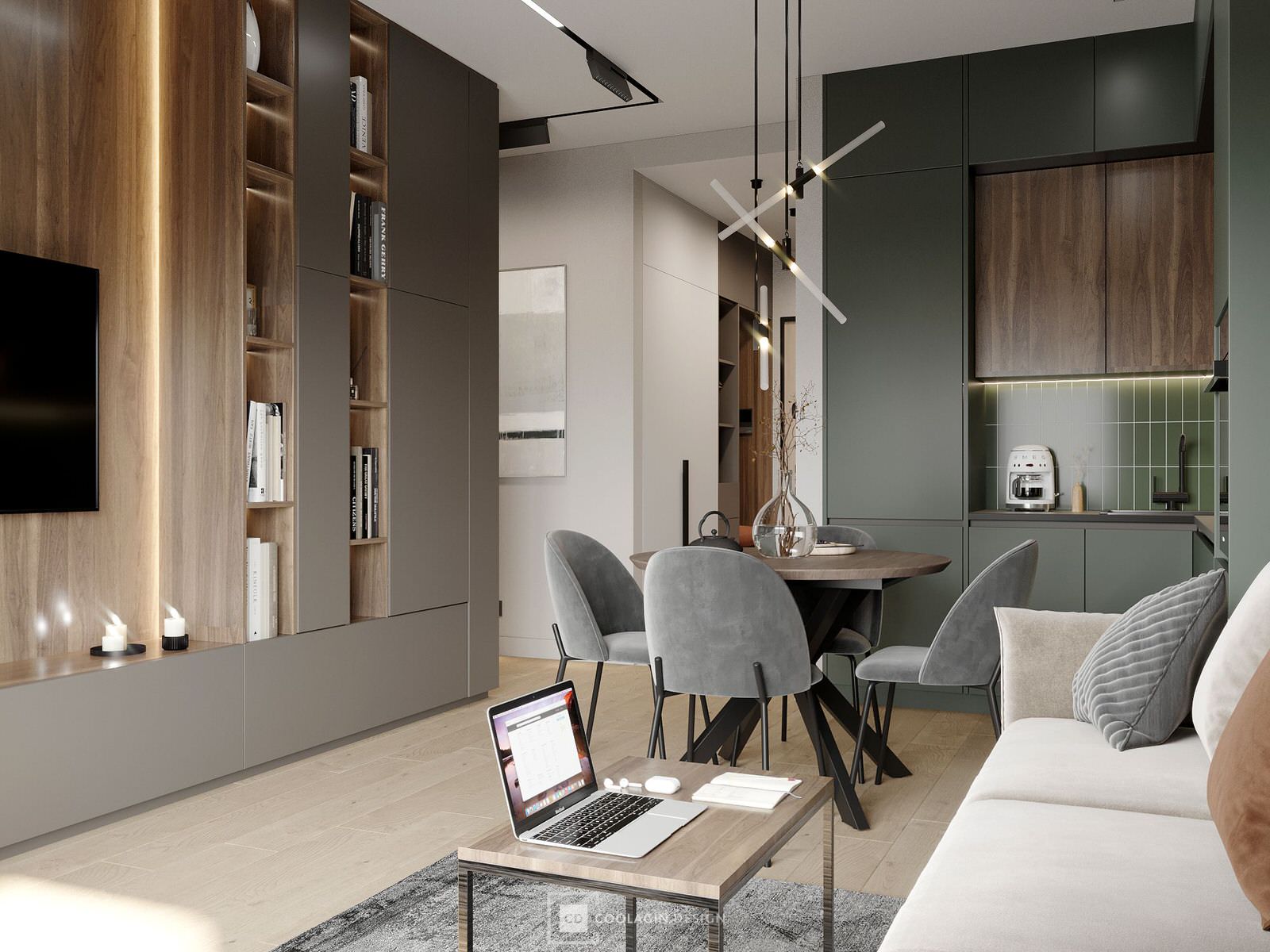 Стильная квартира с панорамными окнами даже в санузле