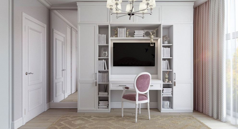 Дизайн интерьера квартиры в светлых тонах в ЖК ''Фили Сити''