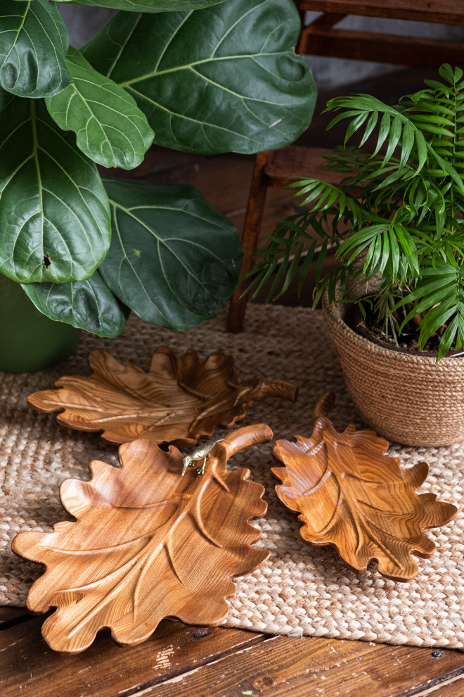 Декоративная деревянная посуда и предметы интерьера