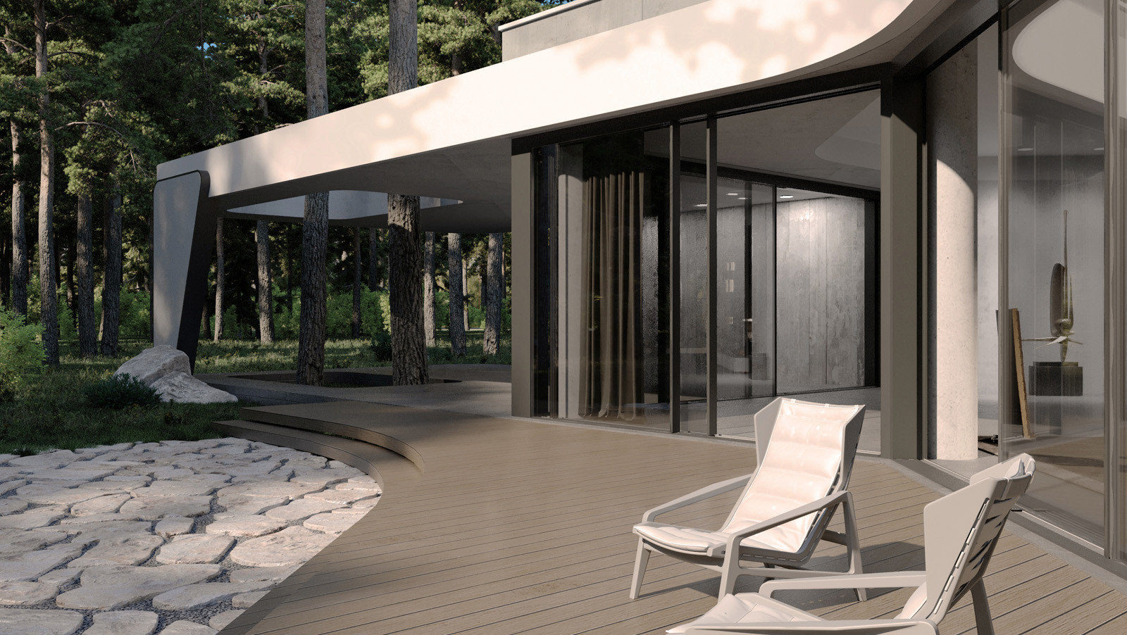 ВИЛЛА В ЛЕСУ В СТИЛЕ НЕО КОНСТРУКТИВИЗМА