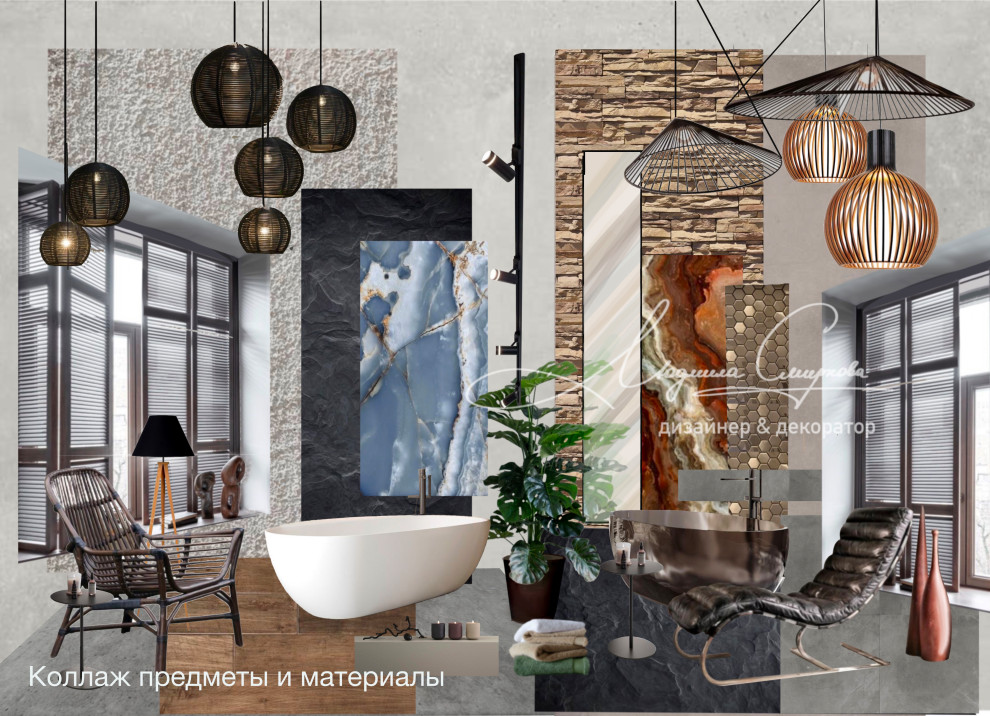 Обложка проекта: Эскизы проектов, отрисованы в ручную.. при подборе отделочных материалов и предм