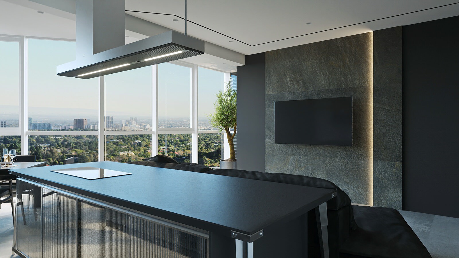 Олива в бетоне