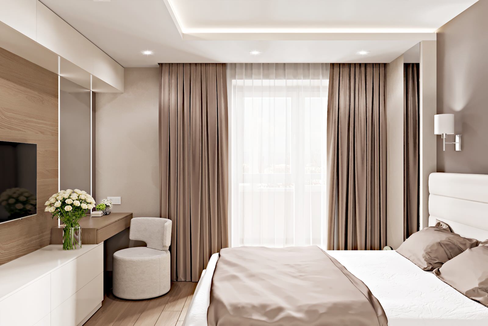 2-комн. квартира - 70 м2. Спальня