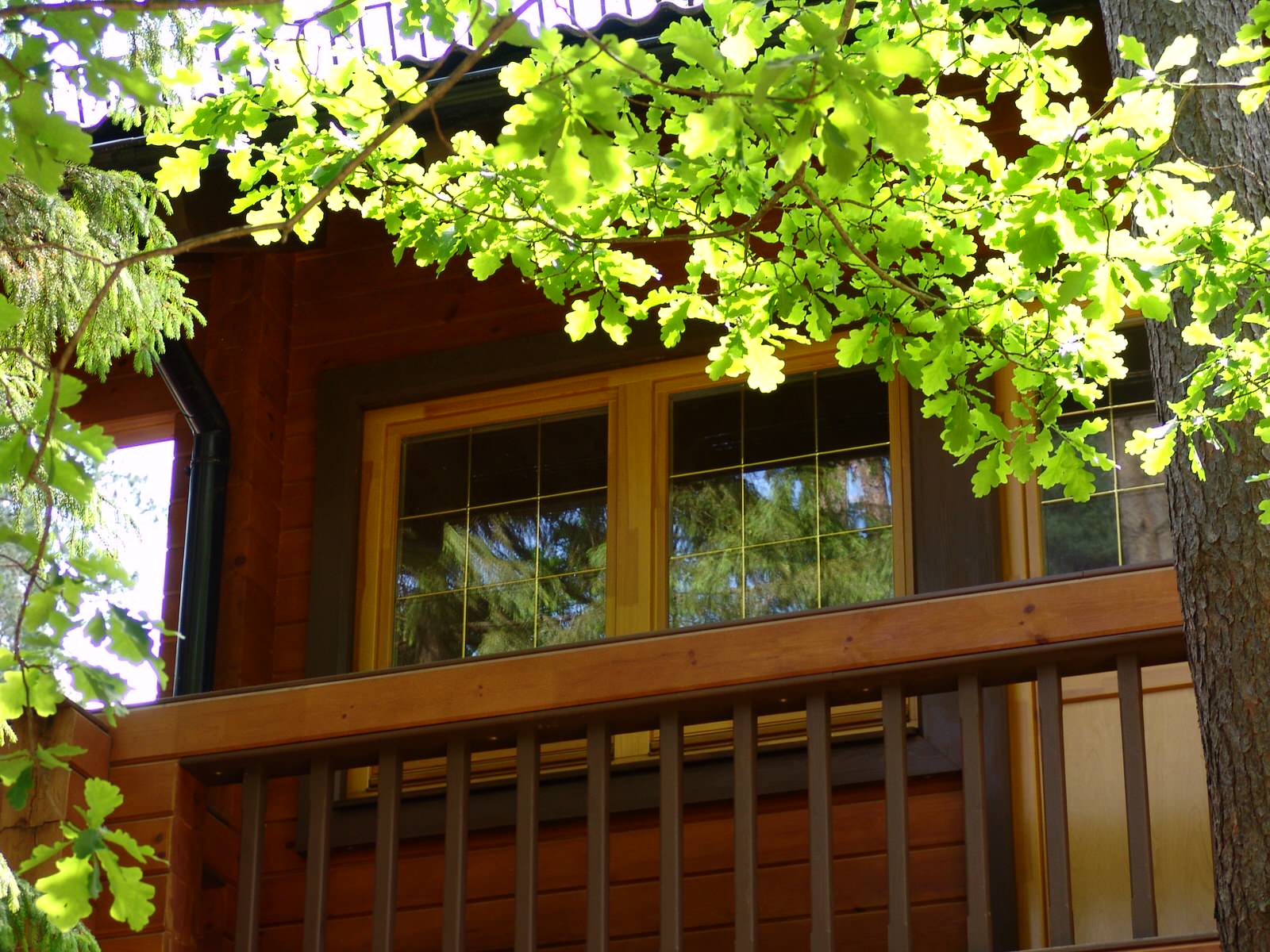 Деревянные окна в домах из клееного бруса