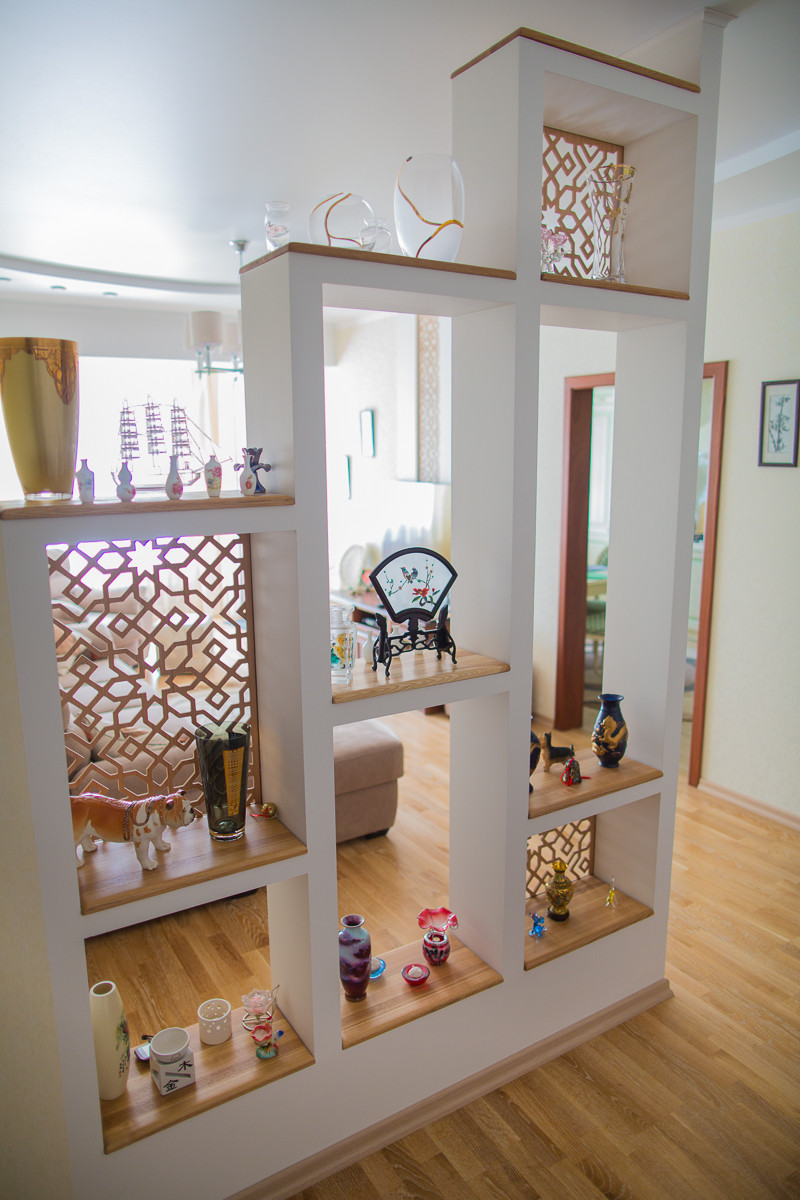 Гостиная в новостройке на Набережной Леонова