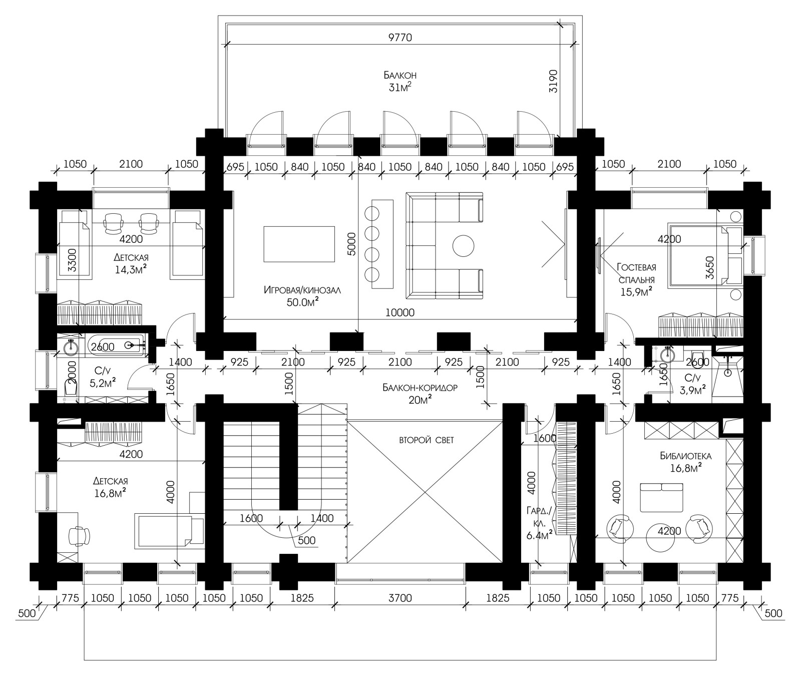 Хай-тек дом из бревна