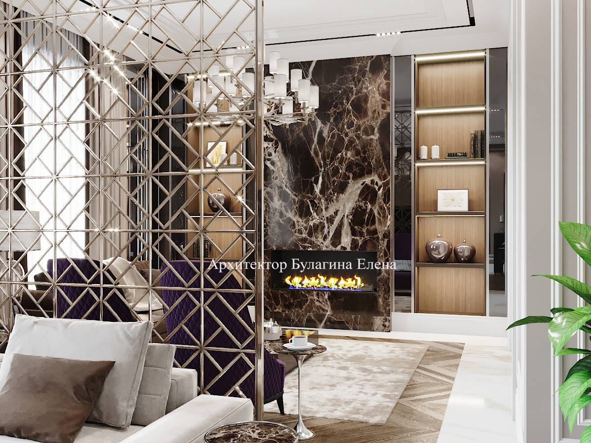 Гостиная в загородном доме