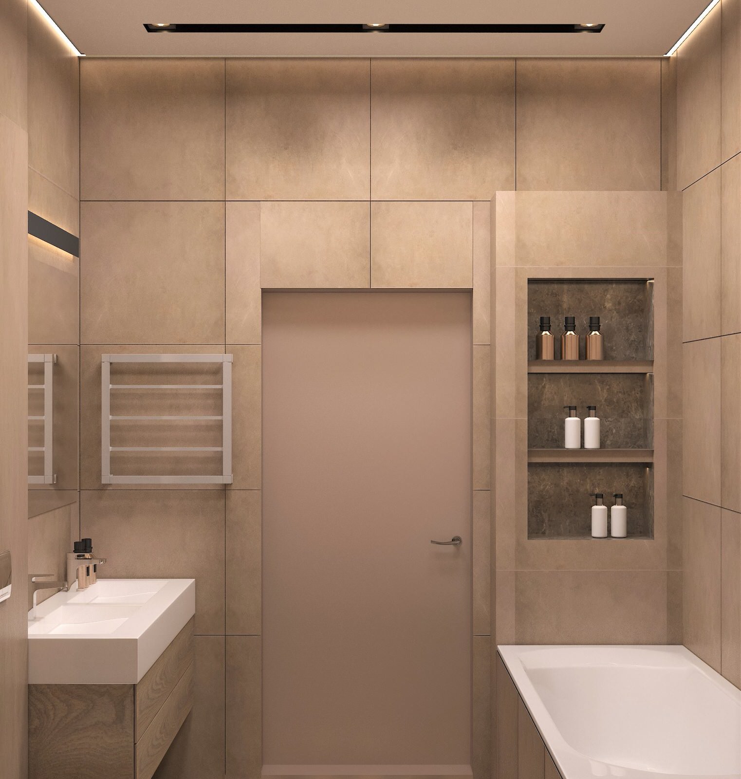 Двухкомнатная квартира в современном стиле с преобладанием древесных акцентов