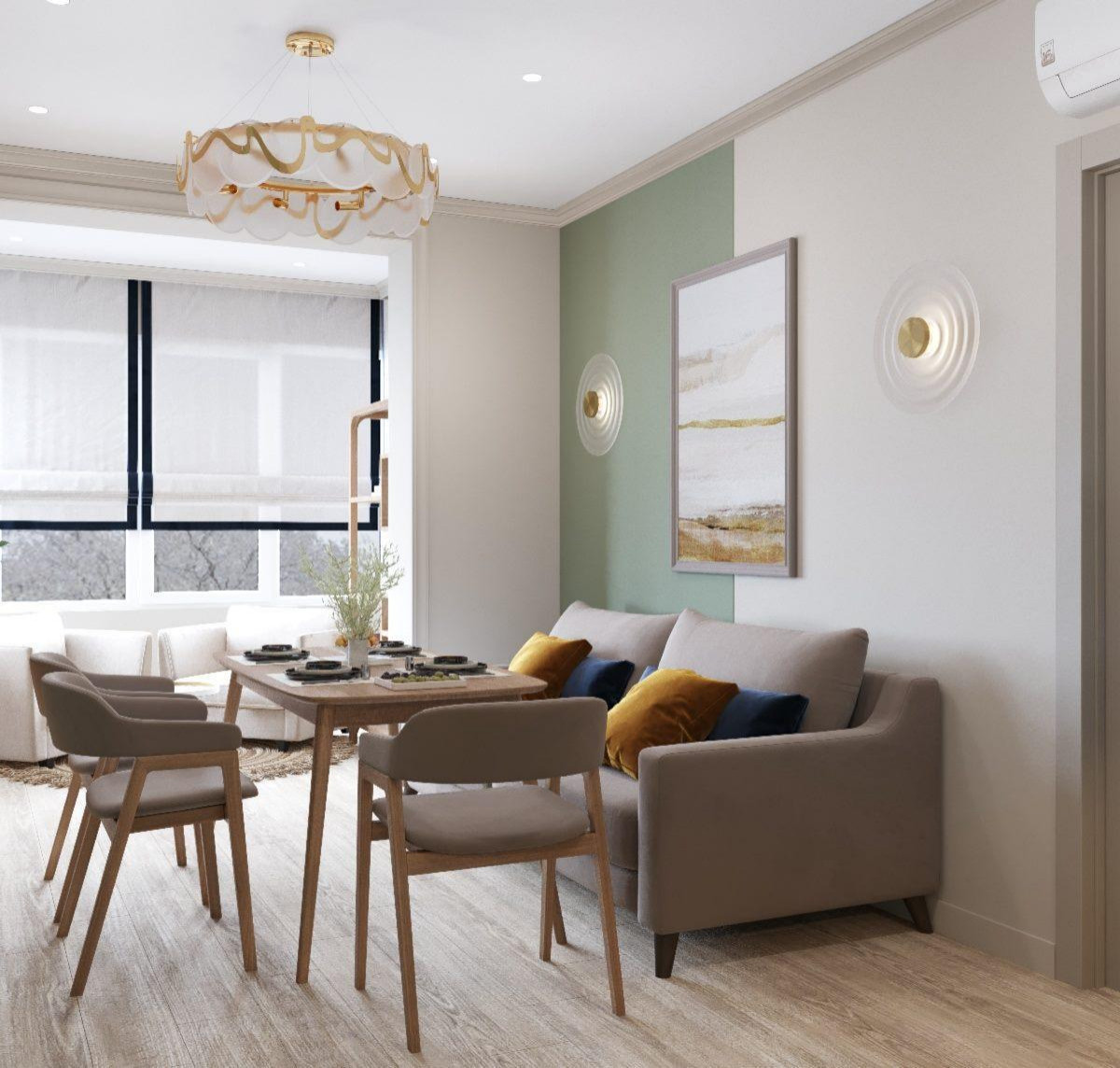 Яркая эклектичная квартира 85м2 в Новороссийске