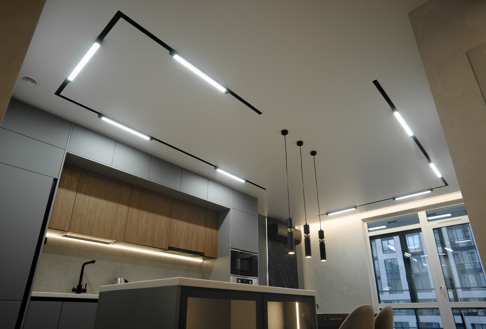 Квартира с дизайнерским ремонтом и освещением