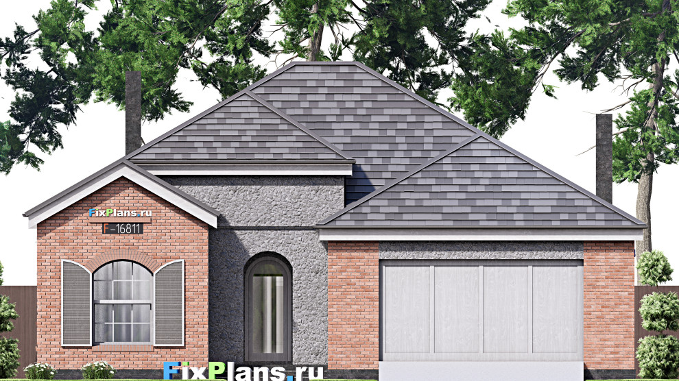 Проект одноэтажного дома 23х15м S214м2 F-16811