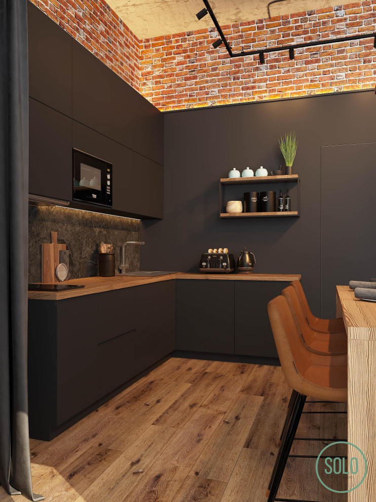 Лофт со спальней на втором уровне