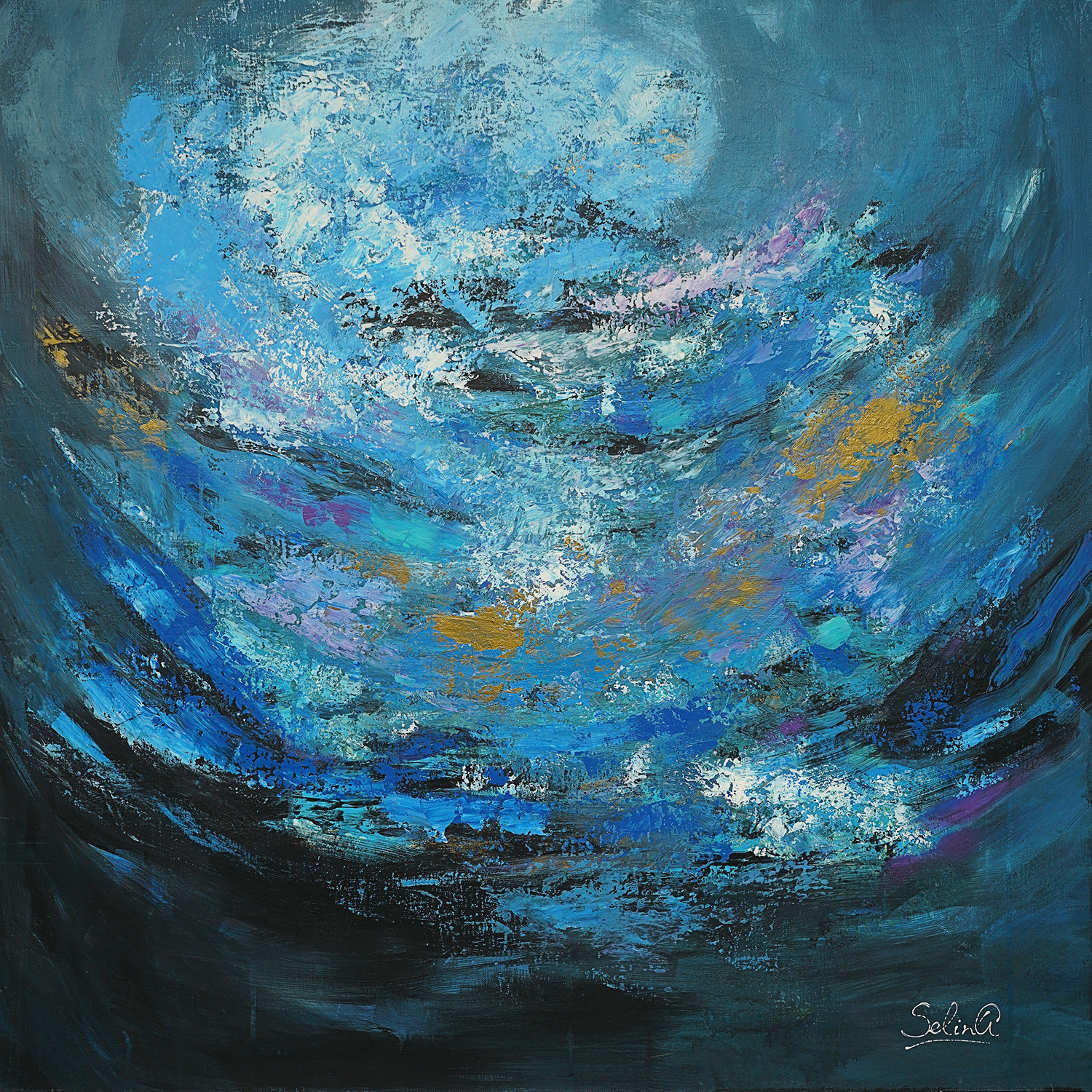 Глубина 100х100 см, акрил на холсте