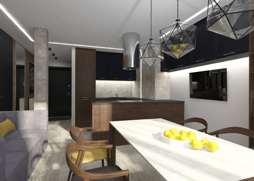 Кухня-гостиная для молодой девушки