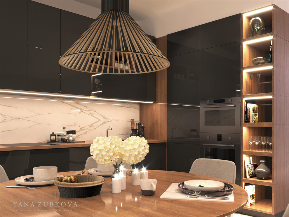 Обложка проекта: Дизайн кухни-гостиной